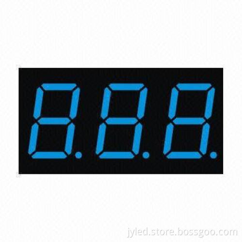0.56-inch three-digit 7-segment LED display, blue color